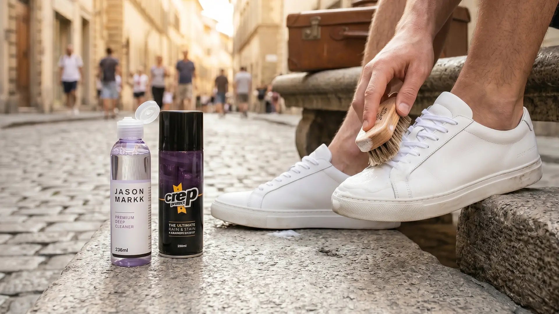 Witte sneakers op vakantie: zo houd je ze wit ondanks zand, zon en citytrips