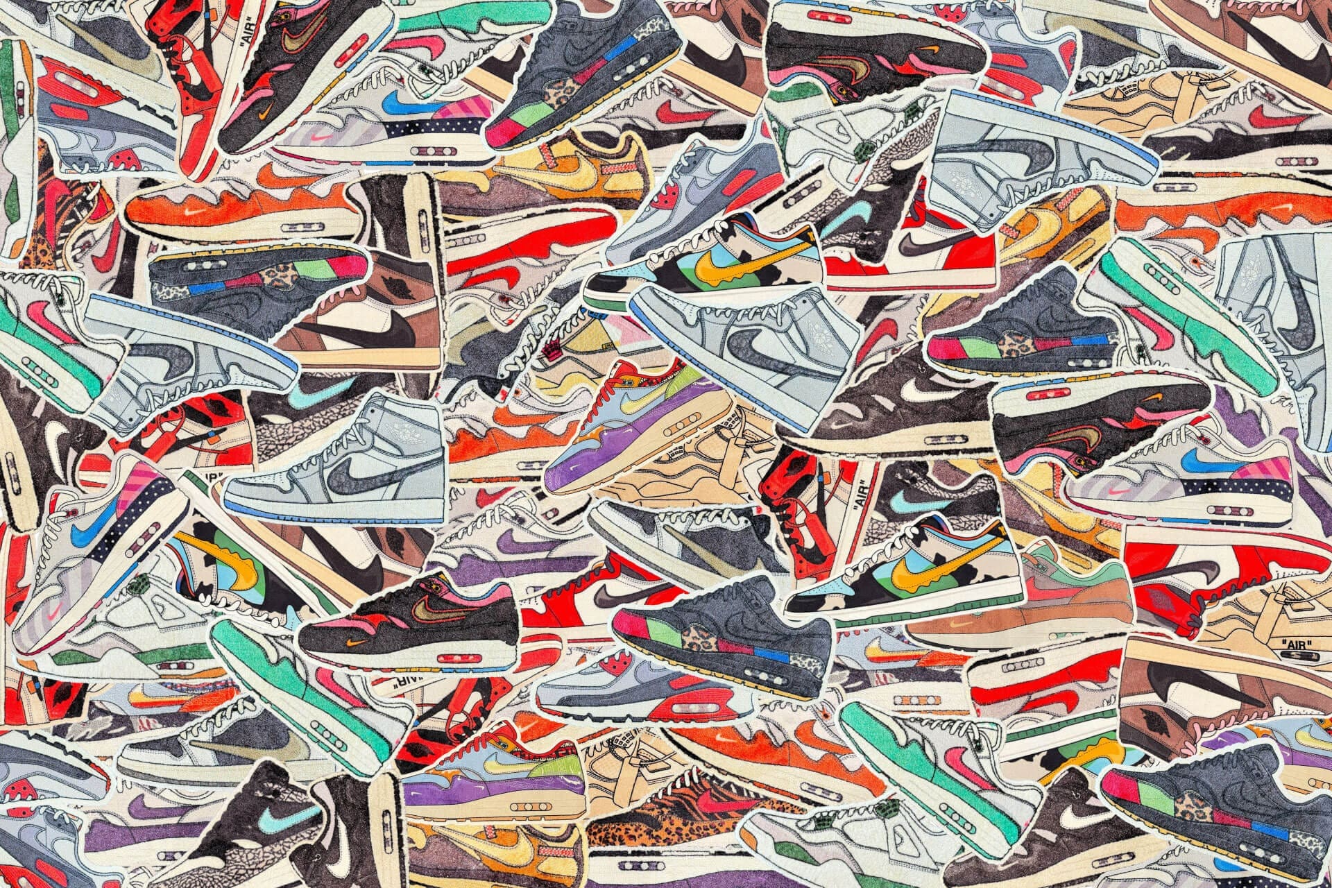 Cutout sneaker vloerkleden