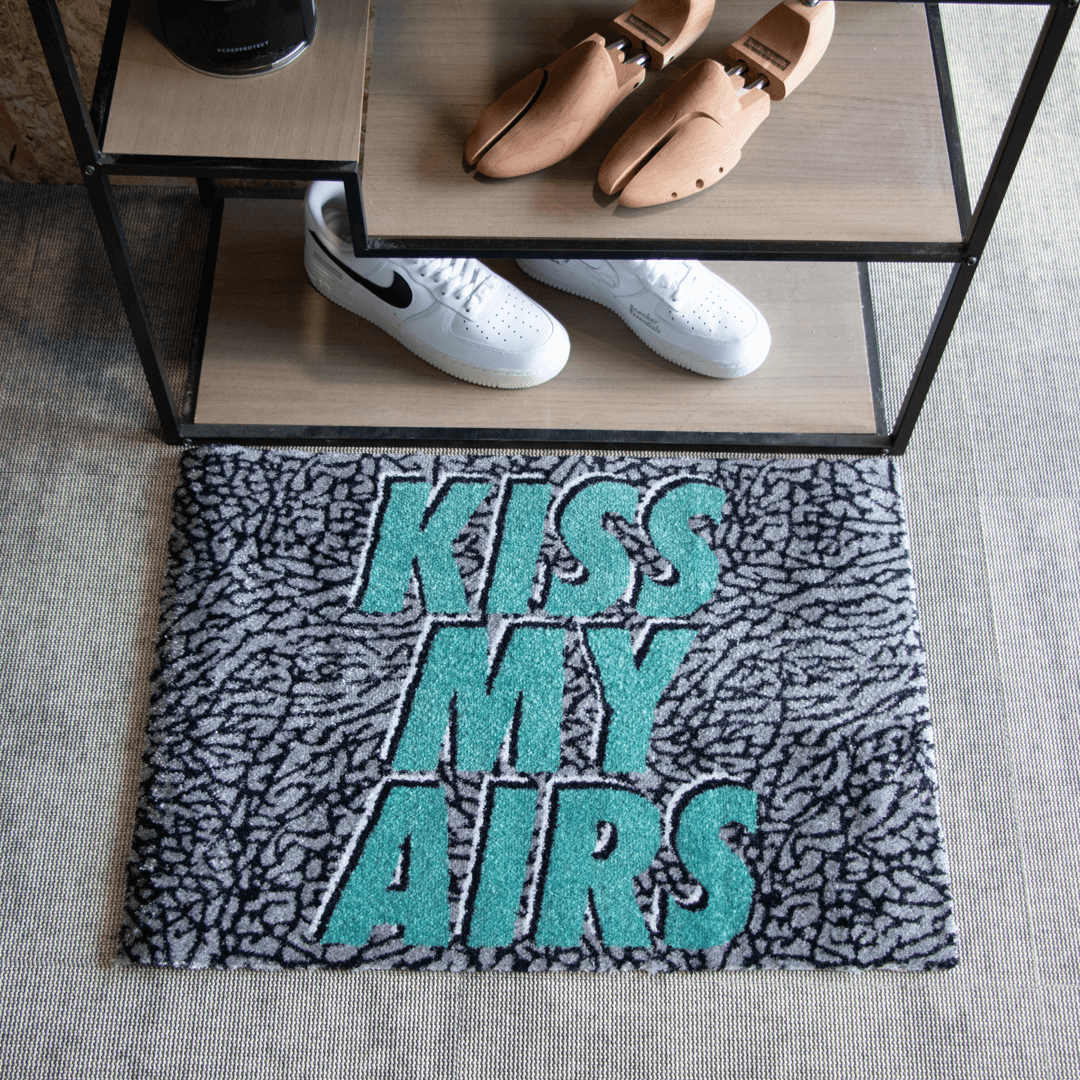 a shoe rack with shoes on it