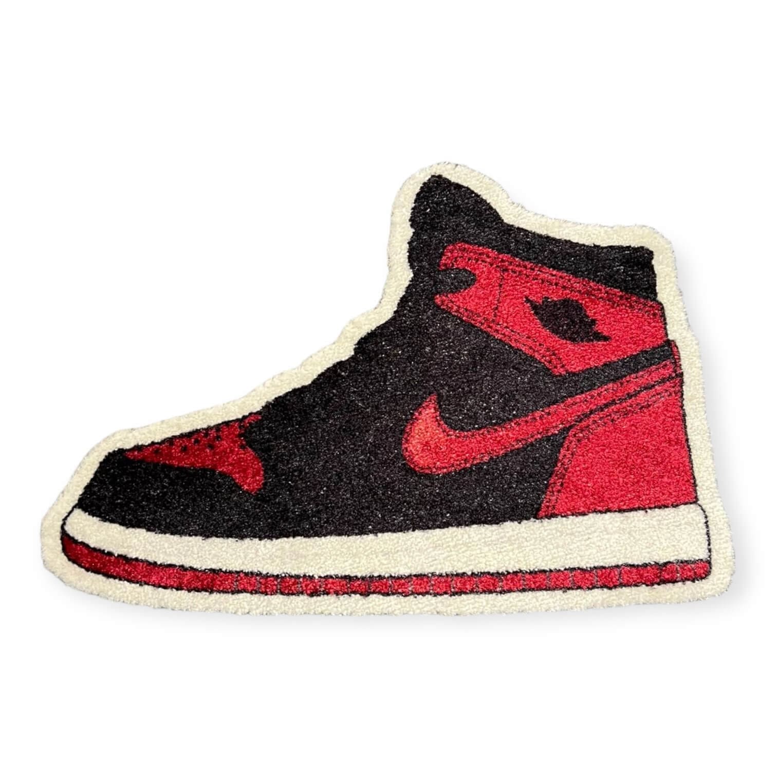 Sneaker Essentials - Cutout vloerkleed - Air Jordan 1 Hi - Bred Kids Small - Sneaker Essentials