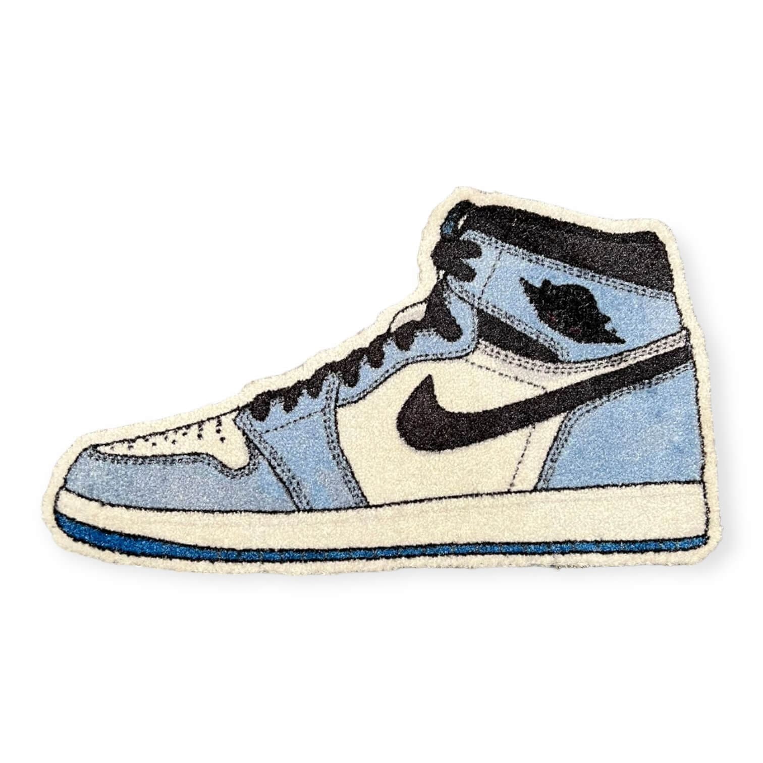 Sneaker Essentials - Cutout vloerkleed - Air Jordan 1 Hi - UNC University Blue Small - Sneaker Essentials