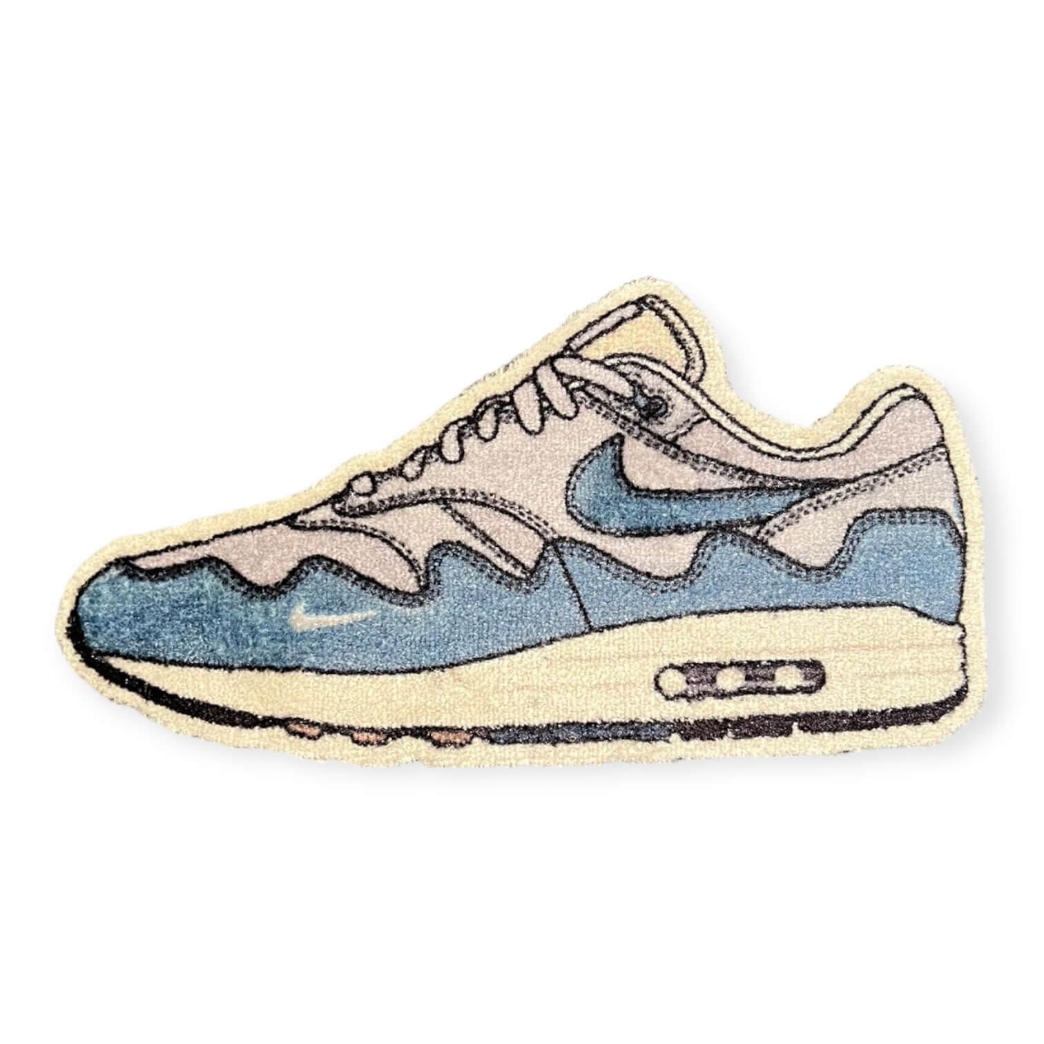 Sneaker Essentials - Cutout vloerkleed - Air Max 1 - Patta Wave Aqua Noise Small - Sneaker Essentials